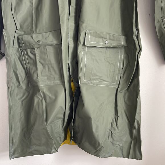 NWOT Weather-Rite full zip midi length hooded rain coat sz L - Picture 3 of 7